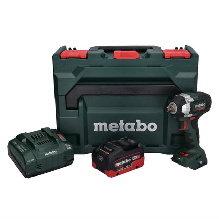 Metabo SSW 18 LT 300 BL avvitatore a impulsi a batteria 18 V 300 Nm brushless + 1x batteria ricaricabile 8,0 Ah + caricatore + metaBOX