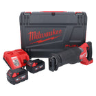 Milwaukee M18 ONEFSZ-502X Scie sabre sans fil 18V Brushless + 2x Batteries 5,0Ah + Chargeur + HD Box (4933478294)