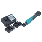 Makita WR 100 DWA Visseuse à cliquet sans fil 12 V 47,5 Nm 1/4'' 3/8'' + 2x batterie 2,0 Ah + chargeur