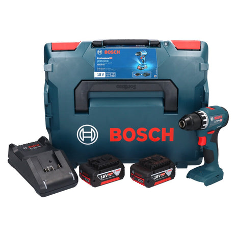 Bosch GSR 18V-45 taladro atornillador inalámbrico 18 V 45 Nm (06019K3204) sin escobillas + 2x batería 3,0 Ah + cargador + L-Boxx