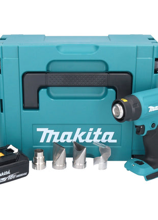 Soplador de aire caliente a batería Makita DHG 181 T1J 18 V 150 - 550°C + 1x batería 5,0 Ah + Makpac - sin cargador