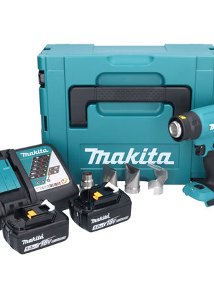 Soplador de aire caliente a batería Makita DHG 181 RTJ 18 V 150 - 550°C + 2x baterías 5,0 Ah + cargador + Makpac