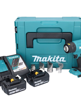 Makita DHG 181 RGJ Akku Heißluftgebläse 18 V 150 - 550°C + 2x Akku 6,0 Ah + Ladegerät + Makpac