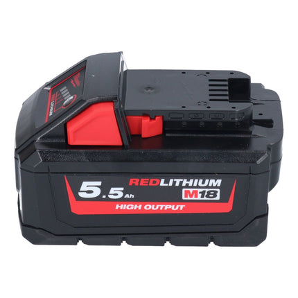 Set di batterie Milwaukee M18 HB 5.5 3x 18 V 5.5 Ah / 5500 mAh Li-Ion High Output ( 3x 4932464712 ) con indicatore del livello di carica