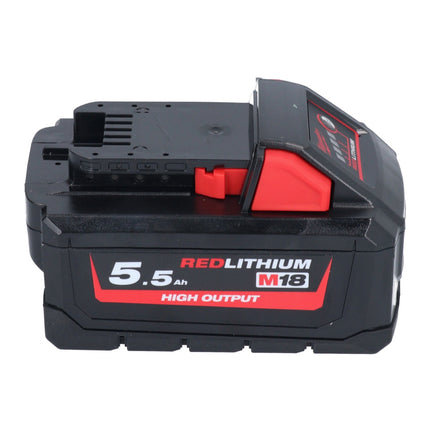Set di batterie Milwaukee M18 HB 5.5 3x 18 V 5.5 Ah / 5500 mAh Li-Ion High Output ( 3x 4932464712 ) con indicatore del livello di carica