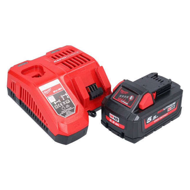 Milwaukee M18 NRG-551 Battery Starter Set High Output 18 V + 1x batteria 5,5 Ah ( 4932464712 ) + caricatore M12-18 FC ( 4932451079 )