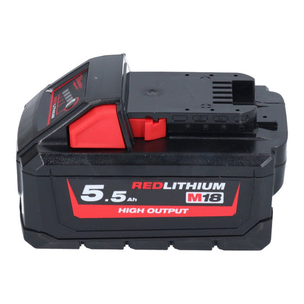 Milwaukee M18 NRG-553 Set di avviamento batteria ad alta potenza 18 V + 3x batteria 5,5 Ah ( 3x 4932464712 ) + caricatore M12-18 FC ( 4932451079 )