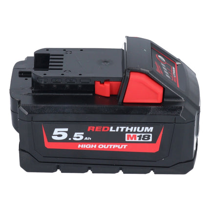 Milwaukee M18 NRG-553 Set di avviamento batteria ad alta potenza 18 V + 3x batteria 5,5 Ah ( 3x 4932464712 ) + caricatore M12-18 FC ( 4932451079 )