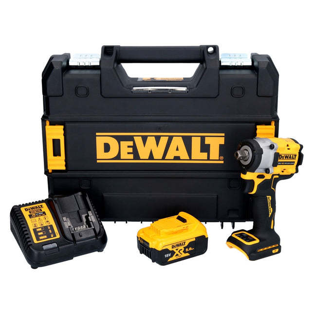 Avvitatore a impatto a batteria DeWalt DCF 922 P1 18 V 400 Nm 1/2" Brushless + 1x batteria 5,0 Ah + caricabatteria + TSTAK