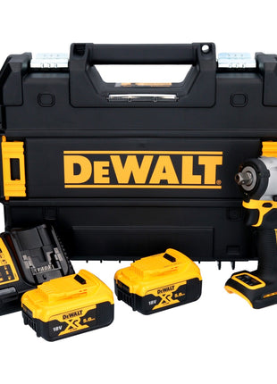 Akumulatorowy klucz udarowy DeWalt DCF 922 P2 18 V 400 Nm 1/2" bezszczotkowy + 2x akumulator 5,0 Ah + ładowarka + TSTAK