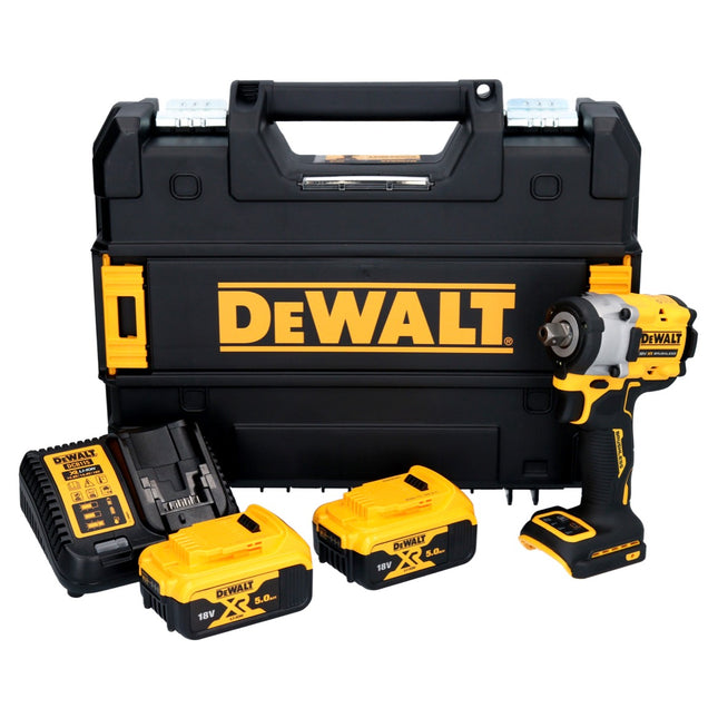 Avvitatore a impatto a batteria DeWalt DCF 922 P2 18 V 400 Nm 1/2" Brushless + 2x batteria 5,0 Ah + caricabatteria + TSTAK
