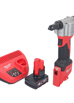 Milwaukee M12 BPRT-401 Akku Blindnietgerät 12 V 20,32 mm + 1x Akku 4,0 Ah + Ladegerät - Toolbrothers