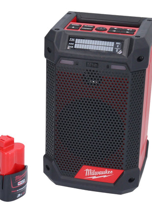 Milwaukee M12 RCDAB+-301 Akku Radio DAB+ 12 V + 1x Akku 3,0 Ah - ohne Ladegerät