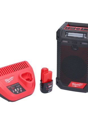 Milwaukee M12 RCDAB+-301 Akku Radio DAB+ 12 V + 1x Akku 3,0 Ah + Ladegerät