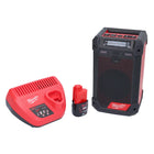 Milwaukee M12 RCDAB+-301 radio batería DAB+ 12 V + 1x batería 3.0 Ah + cargador