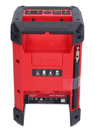 Milwaukee M12 RCDAB+-0 Batterie Radio DAB+ 12V + 1x Batterie 4.0Ah + Chargeur