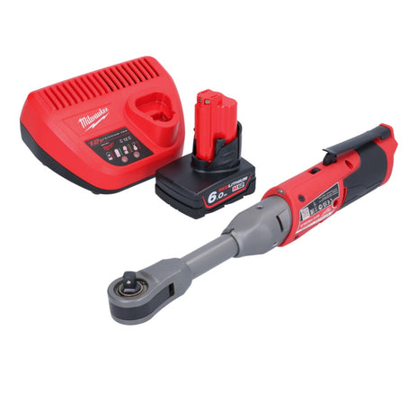 Milwaukee M12 FIR38LR-601 cliquet à batterie long 12 V 75 Nm 3/8" + 1x batterie 6,0 Ah + chargeur