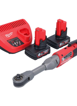 Milwaukee M12 FIR38LR-602 Akku Ratsche lang 12 V 75 Nm 3/8" + 2x Akku 6,0 Ah + Ladegerät