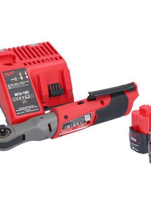 Milwaukee M12 FIR38-202 Grzechotka akumulatorowa 12 V 75 Nm 3/8" 1/4" + 2x akumulator 2,0 Ah + ładowarka