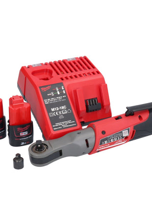 Milwaukee M12 FIR38-302 Akku Ratsche 12 V 75 Nm 3/8" 1/4" + 2x Akku 3,0 Ah + Ladegerät