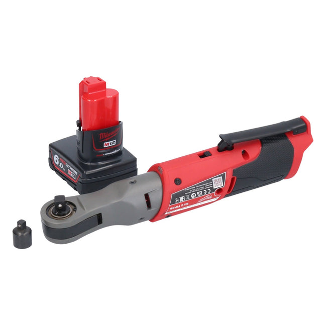 Milwaukee M12 FIR38-601 cricchetto a batteria 12 V 75 Nm 3/8" 1/4" + 1x batteria ricaricabile 6,0 Ah - senza caricabatterie