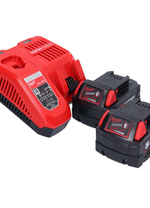 Taladro percutor a batería Milwaukee M18 FH-502 18 V 2,5 J SDS plus sin escobillas + 2x batería 5,0 Ah + cargador