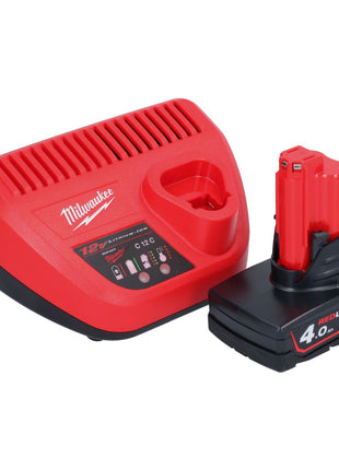 Amoladora recta Milwaukee M12 FDGA-401 angular 12 V 6/8 mm sin escobillas + 1x batería 4,0 Ah + cargador