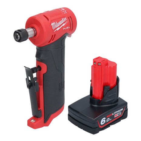 Amoladora recta Milwaukee M12 FDGA-601 angular 12 V 6 / 8 mm sin escobillas + 1x batería 6,0 Ah - sin cargador