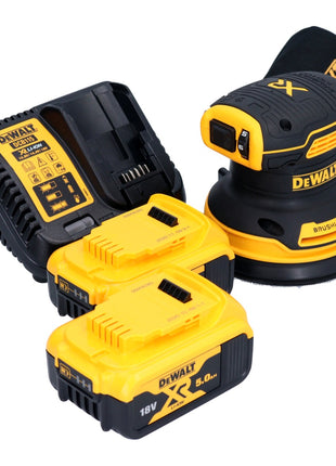 DeWalt DCW 210 P2 Akku Exzenterschleifer 18 V 125 mm Brushless + 2x Akku 5,0 Ah + Ladegerät - Toolbrothers