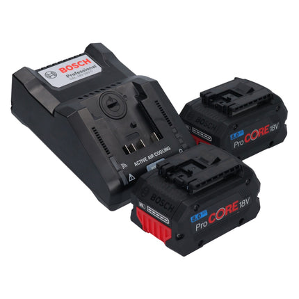 Bosch GWX 18V-15 SC Professional Akku Winkelschleifer 18 V ( 06019H6501 ) 125 mm BITURBO X-LOCK + 2x ProCORE Akku 8,0 Ah + Ladegerät + L-BOXX