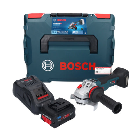 Smerigliatrice angolare a batteria Bosch GWS 18V-10 SC 18 V 125 mm brushless + 1x batteria ProCORE 8,0 Ah + caricabatterie + L-Boxx