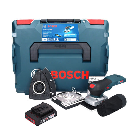 Lijadora orbital a batería Bosch GSS 18V-13 18 V + 1x batería 2,0 Ah + L-BOXX - sin cargador