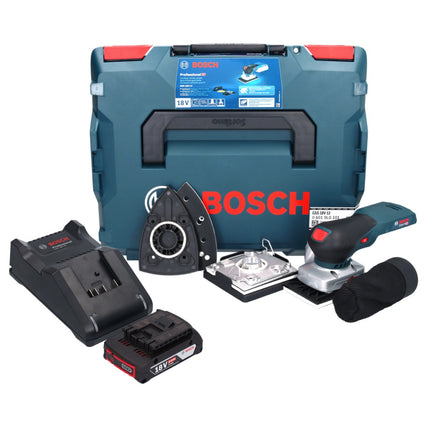 Bosch GSS 18V-13 levigatrice orbitale a batteria 18 V + 1x batteria ricaricabile 2,0 Ah + caricabatterie + L.