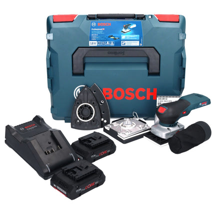 Bosch GSS 18V-13 levigatrice orbitale a batteria 18 V + 2x batteria ProCORE 4,0 Ah + caricabatterie + L-BOXX