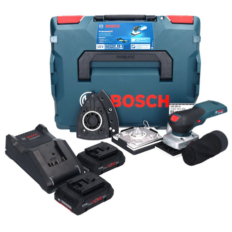 Bosch GSS 18V-13 Ponceuse vibrante sans fil 18 V + 2x batterie ProCORE 4,0 Ah + chargeur + L-BOXX