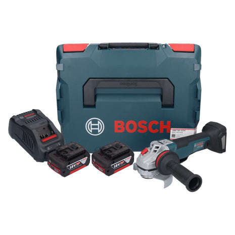 Bosch GWS 18V-10 PC Professional Akku Winkelschleifer 18 V 125 mm ( 06019G3E0D ) Brushless + 2x Akku 5,0 Ah + Ladegerät + L-Boxx - Toolbrothers