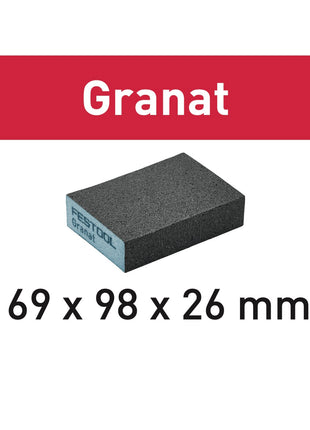 Festool Schleifblock Granat 69 x 98 x 26 mm 60 GR/6 Körnung 60 6 Stk. ( 201081 ) - Toolbrothers