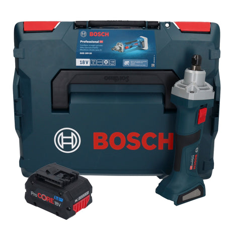 Amoladora recta a batería Bosch GGS 18V-20 18 V sin escobillas + 1x batería ProCORE 8,0 Ah + L-BOXX - sin cargador