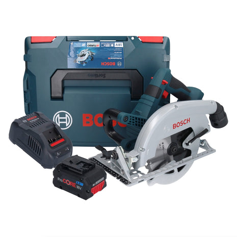 Sega circolare a batteria Bosch GKS 18V-70 L 18 V brushless 190 mm BITURBO + 1x batteria ProCORE 8,0 Ah + caricabatterie + L-Boxx