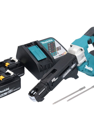 Makita DFR 551 RM Akku Magazinschrauber 18 V 25 - 55 mm Brushless + 2x Akku 4,0 Ah + Ladegerät - Toolbrothers