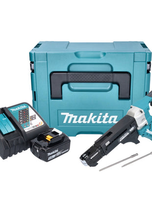 Makita DFR 551 RT1J Akku Magazinschrauber 18 V 25 - 55 mm Brushless + 1x Akku 5,0 Ah + Ladegerät + Makpac - Toolbrothers