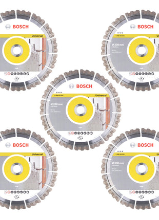 Bosch Diamant Trennscheibe Set 5x Best for Universal 230 x 22,23 mm ( 5x 2608603633 ) - Toolbrothers