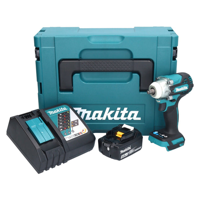 Makita DTW 302 RM1J Akku Schlagschrauber 18 V 300 Nm 3/8" Brushless + 1x Akku 4,0 Ah + Ladegerät + Makpac - Toolbrothers