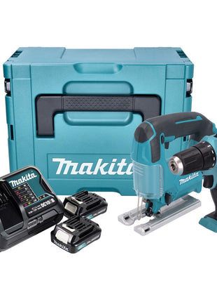 Makita CLX 237 SAJ Akku Spezialset DF 333 D Akku Schlagbohrschrauber + JV 101 D Akku Stichsäge + 2x Akku 2,0 Ah + Ladegerät + Makpac