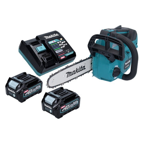 Tronçonneuse à batterie Makita UC 002 GD201 40 V max. 25 cm 24,8 m/s sans balais + 2x batteries 2,5 Ah + chargeur