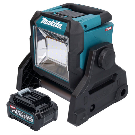 Makita ML003GA1 Projecteur de chantier LED à batterie 18 V / 40 V max. 1100 lm + 1x batterie 2,0 Ah - sans chargeur