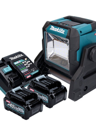 Foco de construcción LED a batería Makita ML003GD201 18 V / 40 V máx. 1100 lm + 2x baterías 2,5 Ah + cargador