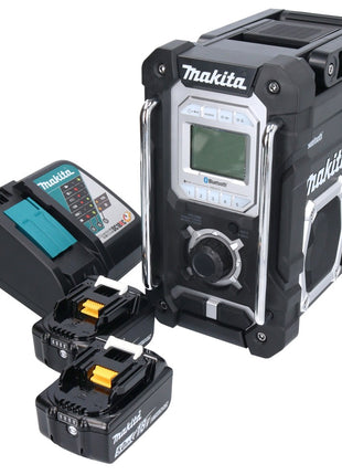 Makita DMR 108 RT Akku Radio 10,8 V - 18 V Bluetooth IP64 + 2x Akku 5,0 Ah + Ladegerät