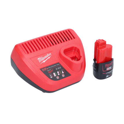 Milwaukee C12 RT-301 Akku Rotationswerkzeug 12 V + 1x Akku 3,0 Ah + Ladegerät