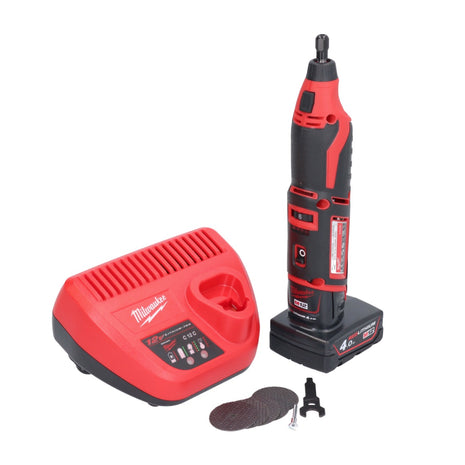 Herramienta rotativa a batería Milwaukee C12 RT-401 12 V + 1x batería 4,0 Ah + cargador